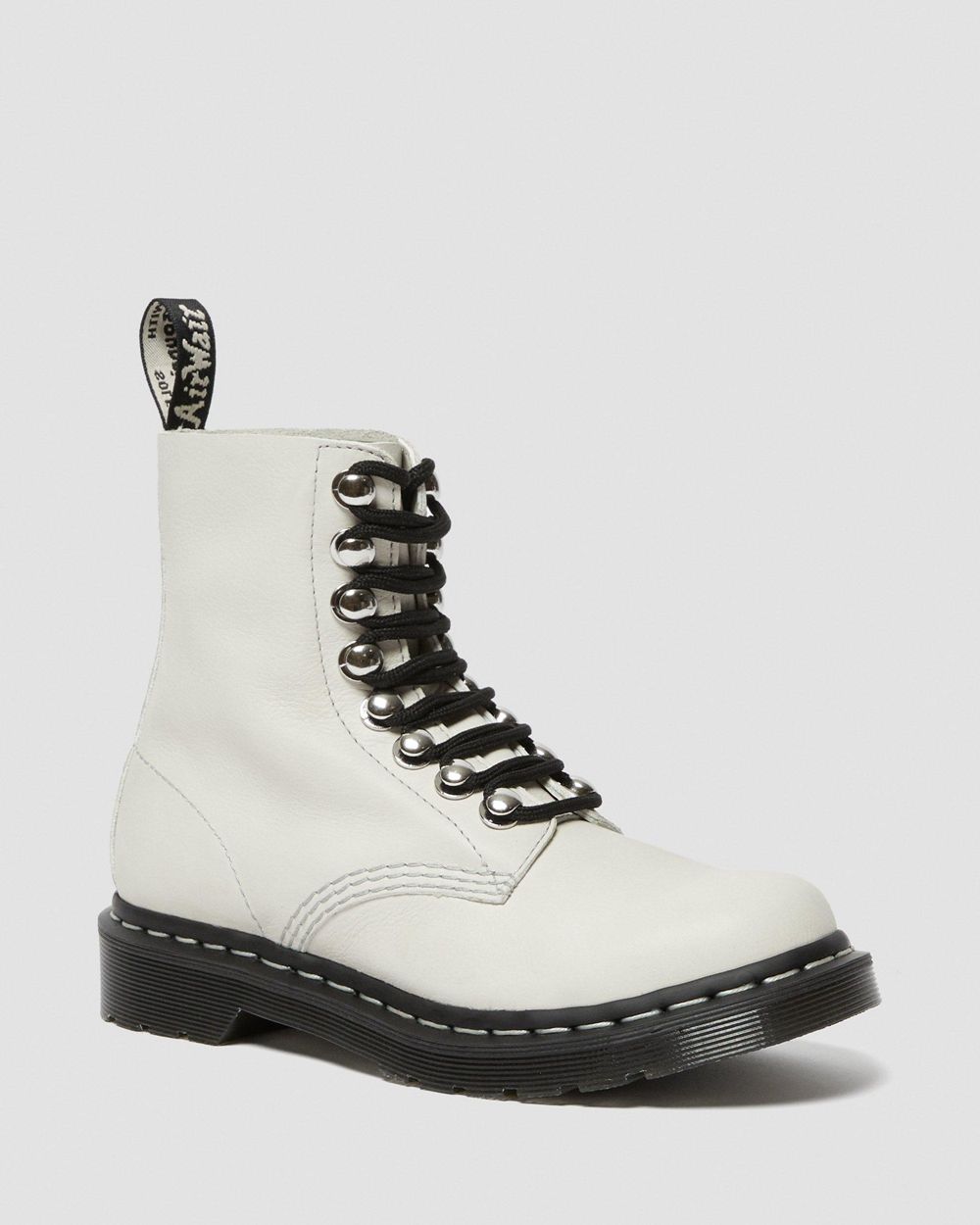 Dr Martens 1460 Pascal Hardware Šnurovacie Topánky Damske ( Biele ) SK 183-WMKOCX